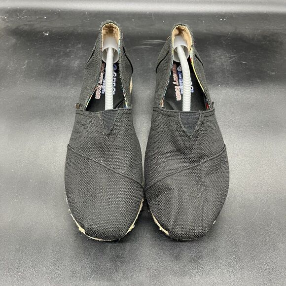 Skechers Bobs Espadrille Wedge Sneaker womens Size 8.5 Shoe Black Memory Foam - Picture 3 of 7